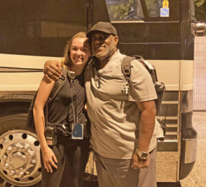 Amanda Forbes with mentor, Tour Director David ‘5-1’ Norman